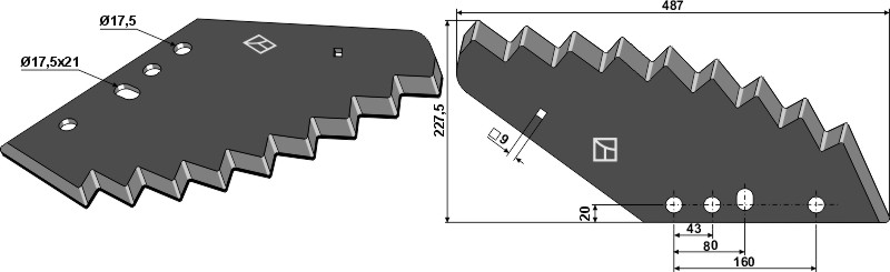 Futtermischwagenmesser - Hartmetallbeschichtet