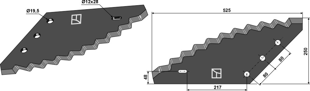 Futtermischwagenmesser, rechts