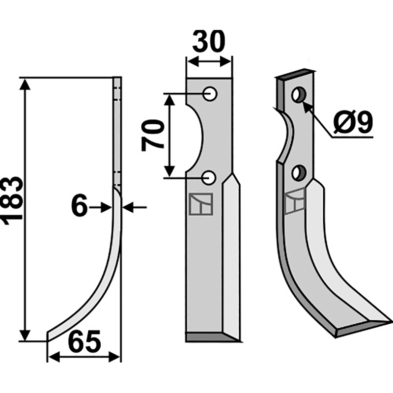 S.E.P. 35-40-50/209377 Fräsmesser, linke Ausführung IHOF SEP-01L