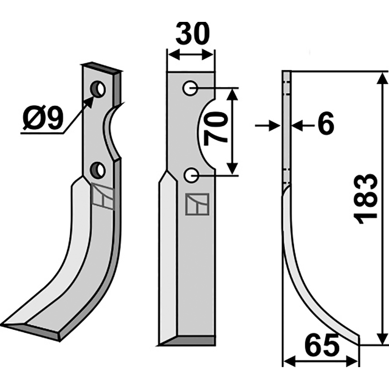 SEP-01R Fräsmesser, rechte Ausführung S.E.P. 15-40-50/209376 Fräsmesser, rechte Ausführung IHOF SEP-01R