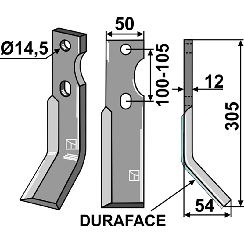 SIMO-01R-DURA Rotorzinken DURAFACE, rechte Ausführung Simon|Jones Rotorzinken DURAFACE, rechte Ausführung IHOF SIMO-01R-DURA