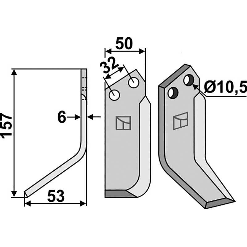 PAS-11L Fräsmesser, linke Ausführung Pasquali 588-F 912/923 - 500111 Fräsmesser, linke Ausführung IHOF PAS-11L