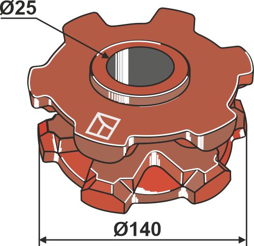 Nusskettenrad Ø 140 |69-9-951 Industriehof Scherenbostel | Nusskettenrad Ø 140 (69-9-951)