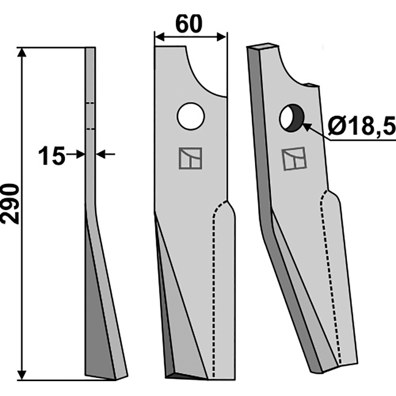 KUH-56L Rotorzinken, linke Ausführung Kuhn 52261300 Rotorzinken, linke Ausführung IHOF KUH-56L