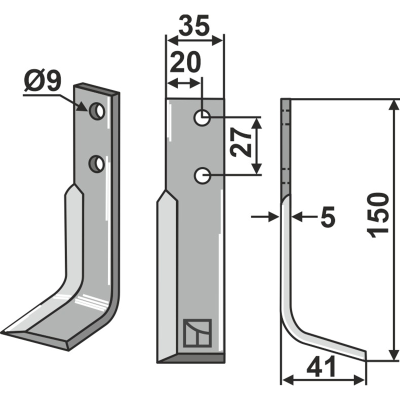 Pegoraro Fräsmesser, rechte Ausführung IHOF PEG-47R