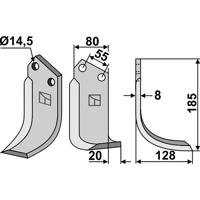 Sicma (Miglianico) 4814519 Fräsmesser, rechte Ausführung IHOF SIM-01R