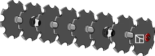 Industriehof Scherenbostel | Scheibeneggen-Nachläufer mit gezahnte Scheiben Ø510 (310-08)