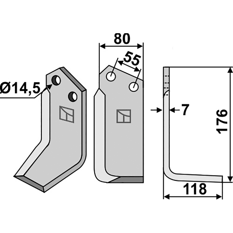 NAR-09R Fräsmesser, rechte Ausführung Nardi 6½C5002 Fräsmesser, rechte Ausführung IHOF NAR-09R
