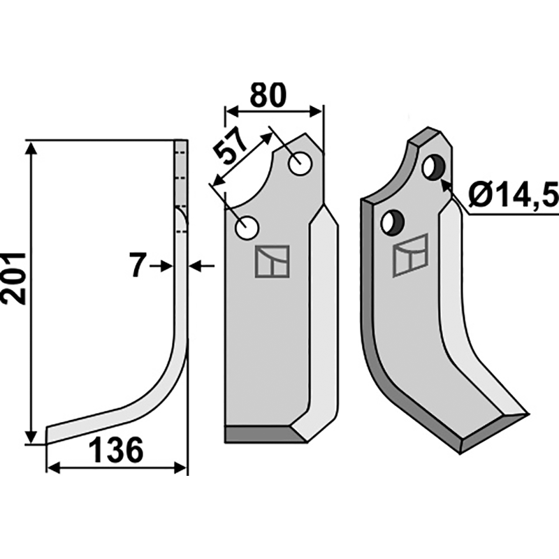 MUR-15L Fräsmesser, linke Ausführung Muratori 12012602 Fräsmesser, linke Ausführung IHOF MUR-15L