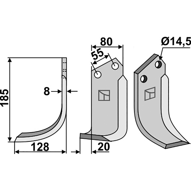 Sicma (Miglianico) 4814518 Fräsmesser, linke Ausführung IHOF SIM-01L
