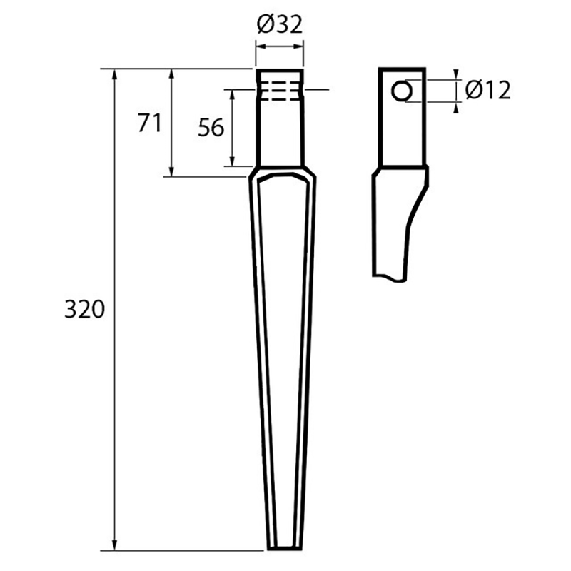 Kreiseleggenzinken D.32 Länge 320 Pegoraro Kreiseleggenzinken D.32 Länge 320 Pegoraro