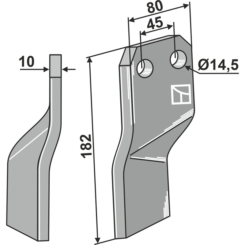 MAS-26R Rotorzinken - rechte Ausführung Maschio/Gaspardo Rotorzinken - rechte Ausführung IHOF MAS-26R