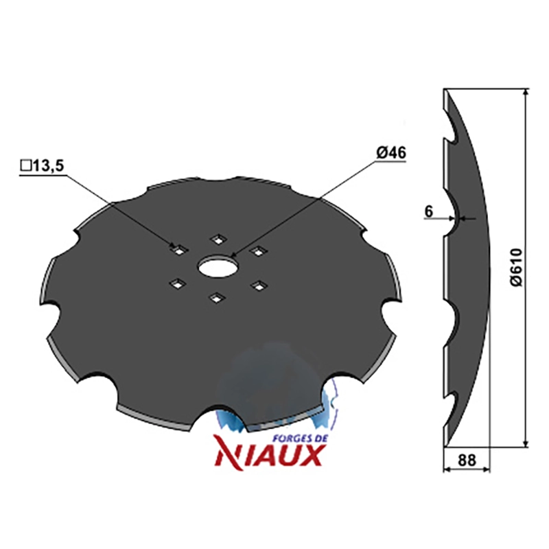Landwirtschaft Bodenbearbeitung Scheibeneggen Scheibe gezackt Niaux|Youks Landwirtschaft Bodenbearbeitung Scheibeneggen Scheibe gezackt Niaux|Youks