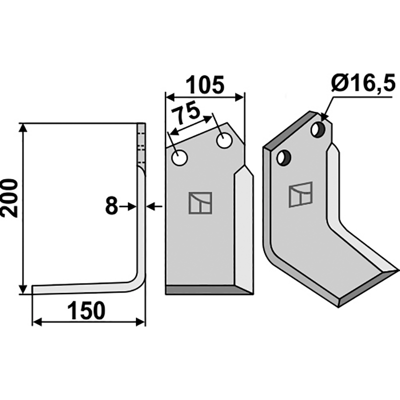 Howard|Huard 756785(762720)|756785(762720) Fräsmesser, linke Ausführung IHOF HOW-10L