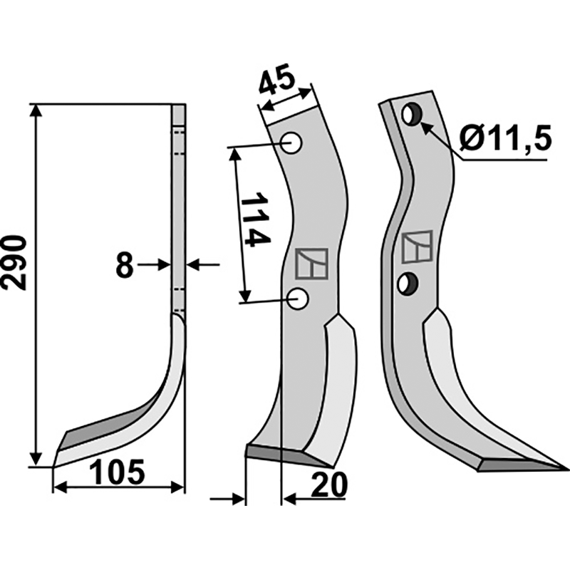 Howard 626093(624398) Fräsmesser, linke Ausführung IHOF HOW-14L
