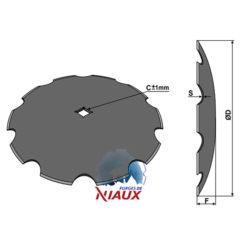 Landwirtschaft Bodenbearbeitung Scheibeneggen Scheibe gezackt Niaux Landwirtschaft Bodenbearbeitung Scheibeneggen Scheibe gezackt Niaux
