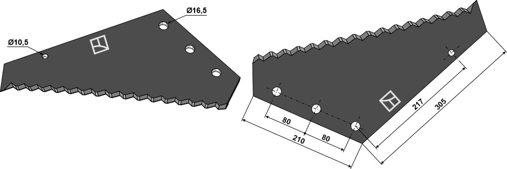Futtermischwagenmesser - Hartmetall beschichtet