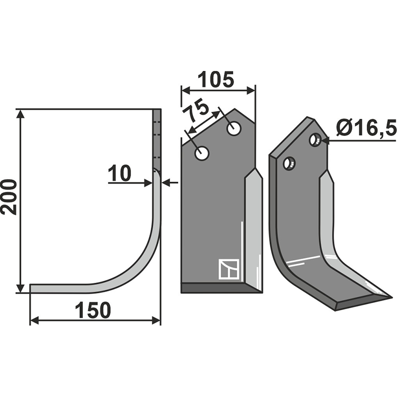 Howard 109961 Fräsmesser, linke Ausführung IHOF HOW-89L