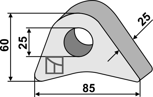 Verriegelung, geschmiedet (Klauenbefestigung)