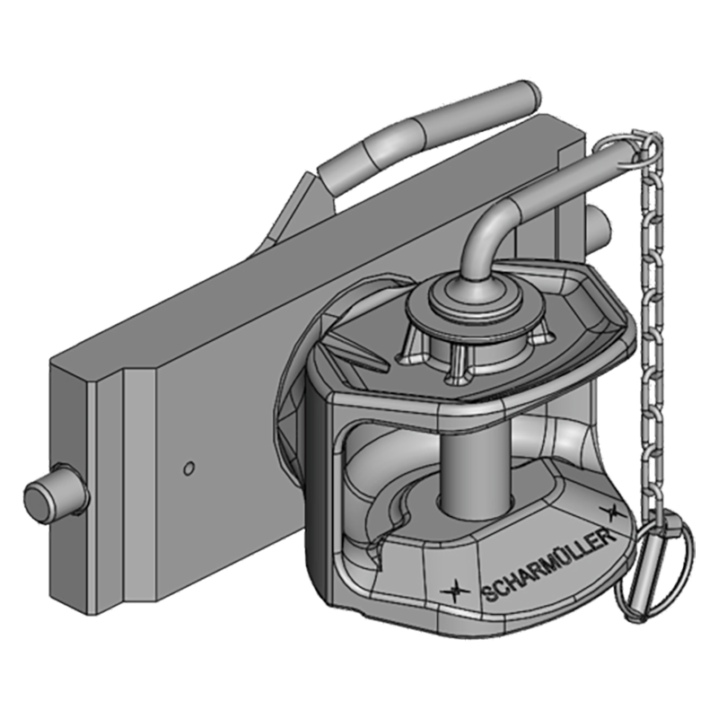 Traktorentechnik Anhängetechnik Scharmüller Zugmaul Standard mit Adapterplatte #03.3145.01-A02 Traktorentechnik Scharmüller Zugmaul Standard mit Adapterplatte 03.3145.01-A02