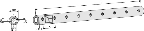Zinkenträgerrohr - 1700 - 9