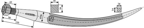 Greiferzinken 680mm