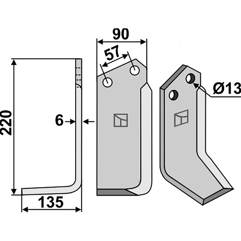 Howard 5978 Fräsmesser, linke Ausführung IHOF HOW-34L