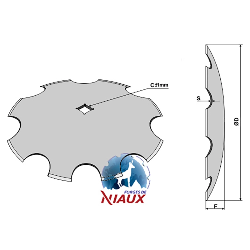 Landwirtschaft Bodenbearbeitung Scheibeneggen Scheibe gezackt Niaux Landwirtschaft Bodenbearbeitung Scheibeneggen Scheibe gezackt Niaux