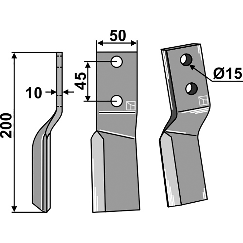 Celli 422527 Rotorzinken - linke Ausführung IHOF CEL-15L
