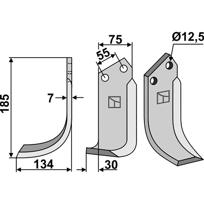 NAR-17L Fräsmesser, linke Ausführung Nardi 5CS5013 Fräsmesser, linke Ausführung IHOF NAR-17L