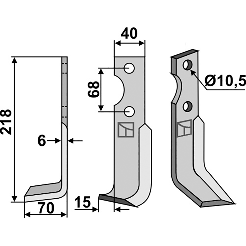 BEN-40L Fräsmesser, linke Ausführung Benassi S.308 - 6CM106 Fräsmesser, linke Ausführung IHOF BEN-40L