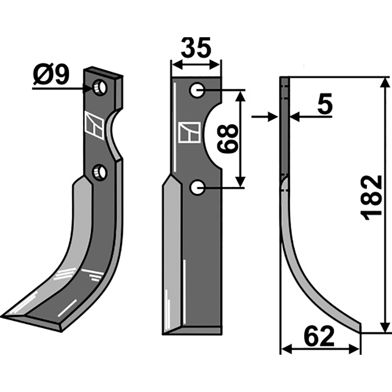BAR-20R Fräsmesser, rechte Ausführung Barbieri Fräsmesser, rechte Ausführung IHOF BAR-20R