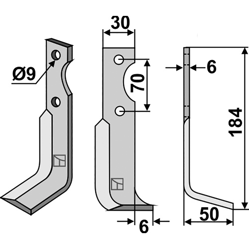 BRE-12R Fräsmesser, rechte Ausführung Breviglieri 15219D Fräsmesser, rechte Ausführung IHOF BRE-12R