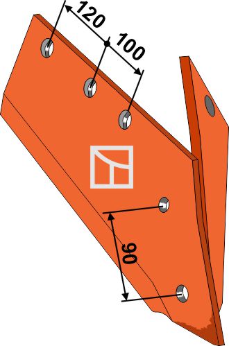 39.0002 Pflugteil Wechselspitzenschar - rechts (3054452D / 031189D) 39.0002 Pflugteil Wechselspitzenschar - rechts (3054452D / 031189D) passend für Naud