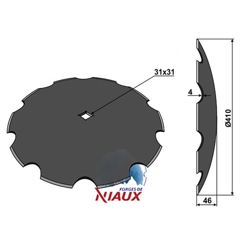 Landwirtschaft Bodenbearbeitung Scheibeneggen Scheibe gezackt Niaux