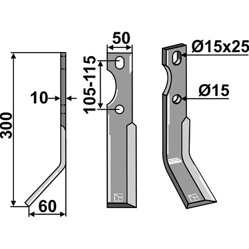 Forigo-Roteritalia D350010360 Fräsmesser, linke Ausführung IHOF FRG-21L