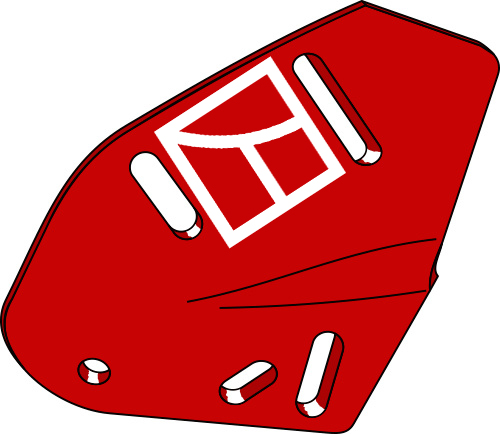 38.0077 Pflugteil Halter für Einlegeblech - links (LZ1.052.01) passend für Vogel und Noot