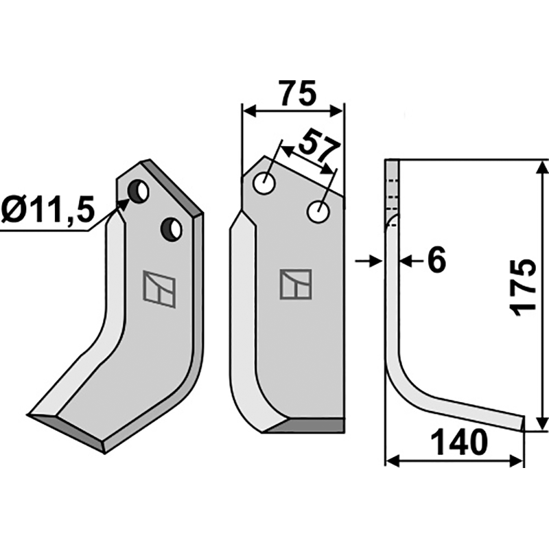 HOW-01R Fräsmesser, rechte Ausführung Howard 9954 Fräsmesser, rechte Ausführung IHOF HOW-01R