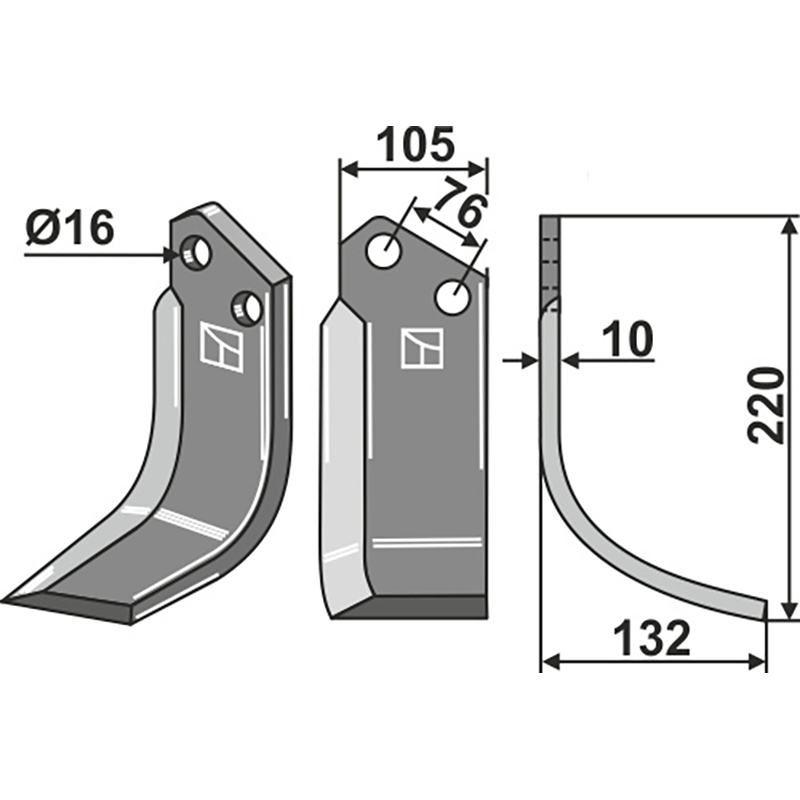 KUH-17R Fräsmesser, rechte Ausführung Kuhn 52359610 Fräsmesser, rechte Ausführung IHOF KUH-17R