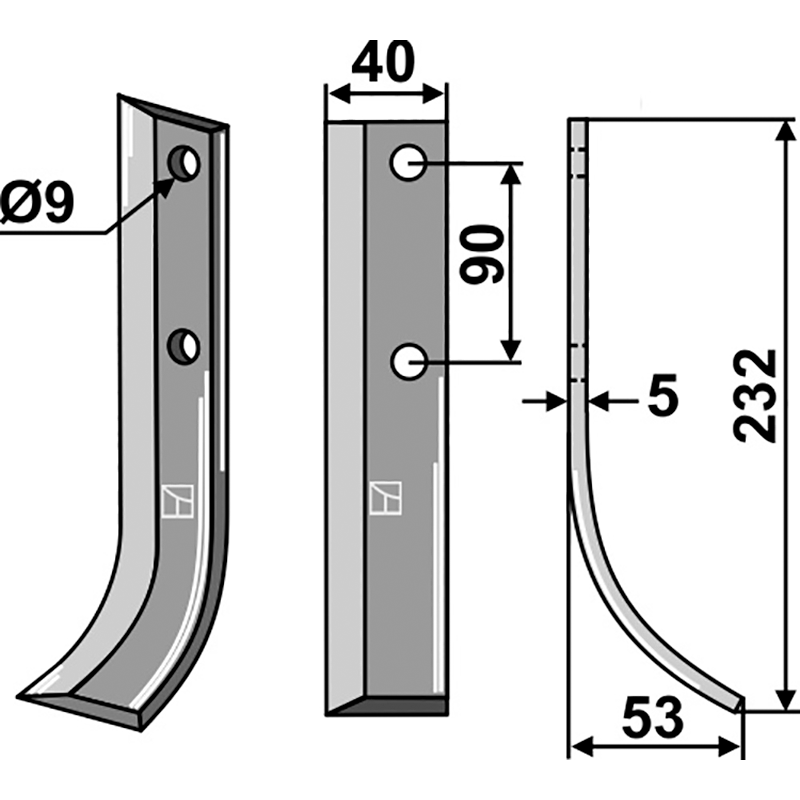 IND-101R Fräsmesser, rechte Ausführung Fischgräbe Fräsmesser, rechte Ausführung IHOF IND-101R