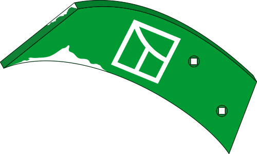 33.0028 Pflugteil Einlegeblech - rechts (KK073300) passend für Kverneland