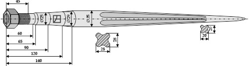 Frontladerzinken 820mm