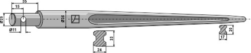 Frontladerzinken 850mm