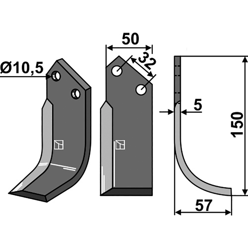 COM-11R Fräsmesser, rechte Ausführung Comeb Fräsmesser, rechte Ausführung IHOF COM-11R