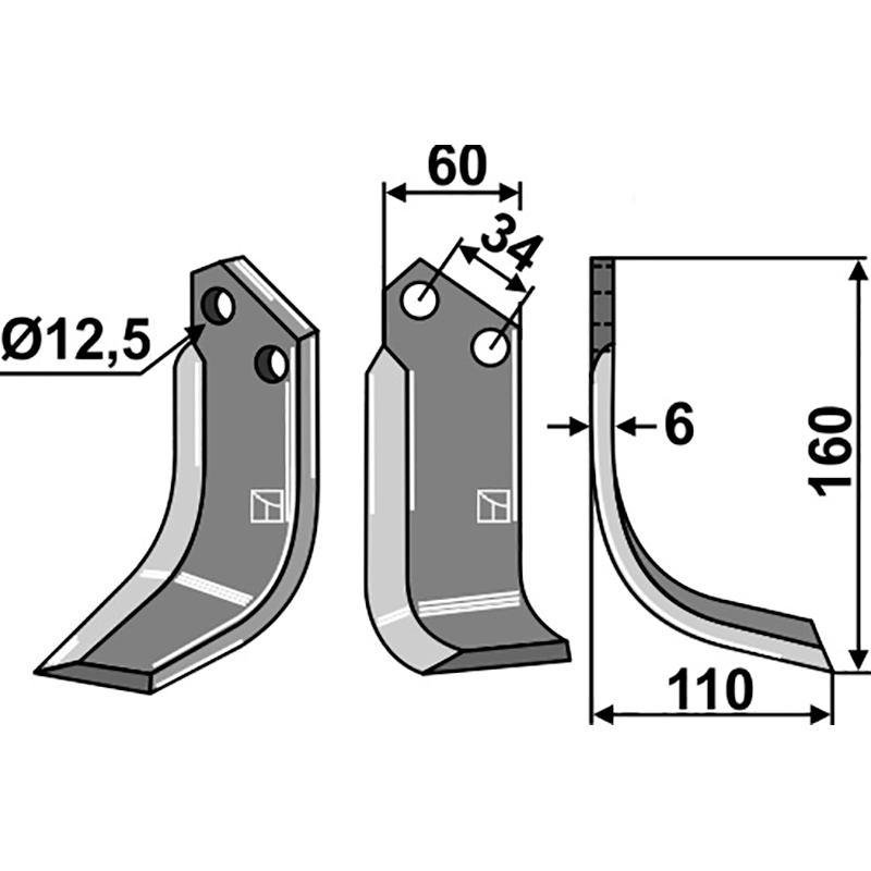 DLM-01R Fräsmesser, rechte Ausführung Del Morino HOL1540/215 Fräsmesser, rechte Ausführung IHOF DLM-01R