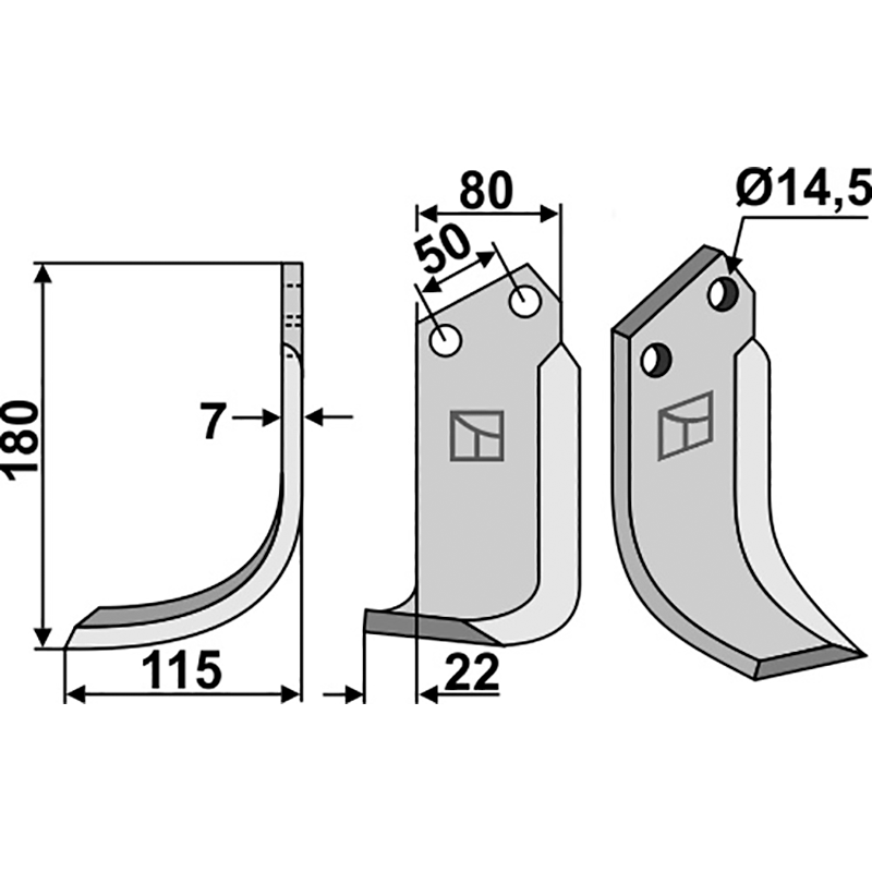 MER-05L Fräsmesser, linke Ausführung Meritano Fräsmesser, linke Ausführung IHOF MER-05L