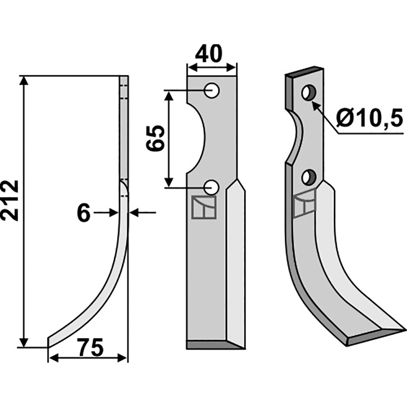 Nibbi Decimo Fräsmesser, linke Ausführung IHOF NID-13L