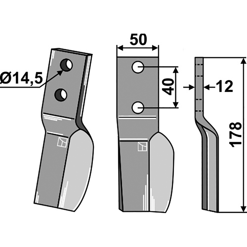 Badalini Rotorzinken - rechte Ausführung IHOF BAD-14R