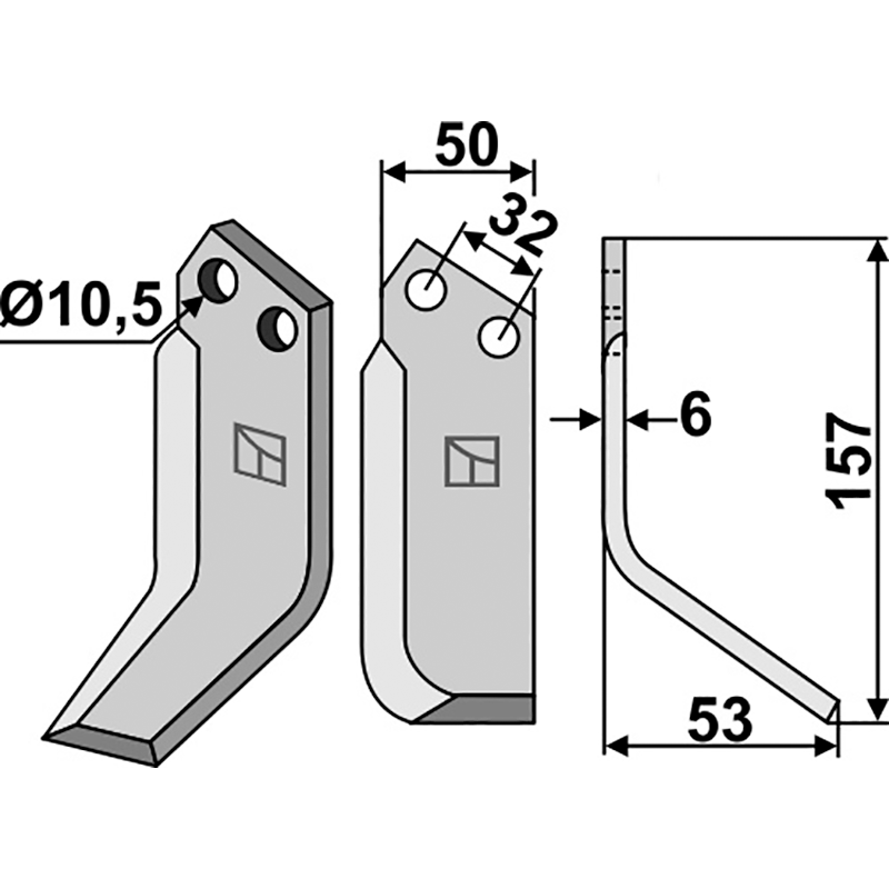PAS-11R Fräsmesser, rechte Ausführung Pasquali 588-F 912/923 - 500110 Fräsmesser, rechte Ausführung IHOF PAS-11R