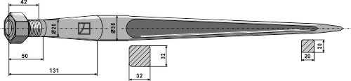 Frontladerzinken 680mm